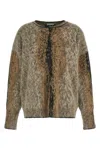 Nude Alpaca Wool Oversized Abstract Pattern Sweater In Brown