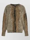 Nude Alpaca Wool Oversized Abstract Pattern Sweater In Brown