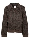 Nude Animal-pattern Cardigan In Brown