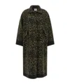 Nude Long Animal Print Wool Blend Coat In Animal Print