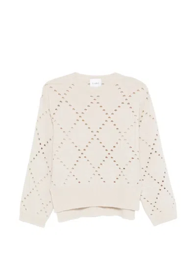 Nude Argyle Knitted Sweater In Neutral
