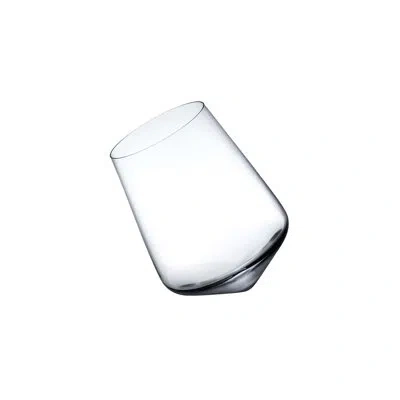 Nude Balance Set Of 2 Lead Free Crystal Wine Glasses 12 Oz. In Clear
