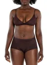 Nude Barre Women's Mesh Bralette In 6pm Darkbrown