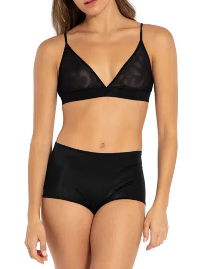 Nude Barre Women's Mesh Bralette In Black