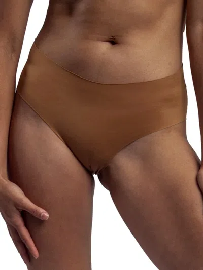 Nude Barre Women's Solid Bikini Briefs In Brown