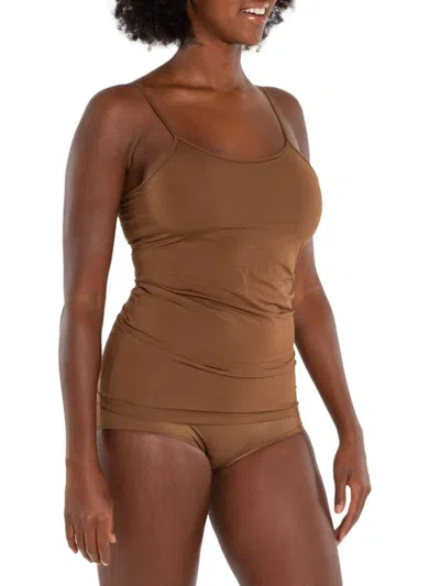 Nude Barre Women's Stretch Fitted Camisole In Chocolate Brown
