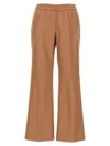 Nude Beige Eco Leather Pants In Beige