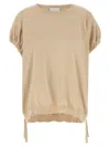 Nude Knitted T-shirt In Beige
