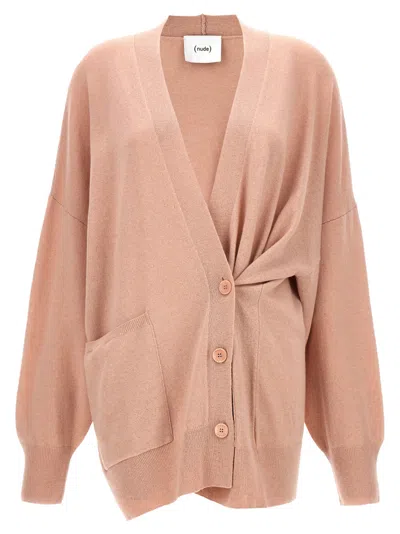 NUDE BEIGE OVERSIZE CARDIGAN