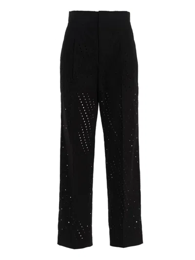 NUDE BLACK PLEATED PANTS