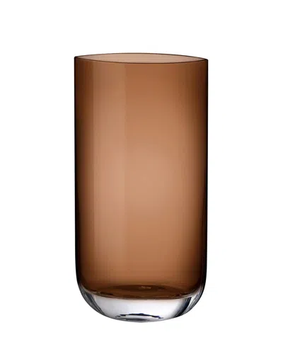 Nude Blade Tall Vase In Brown