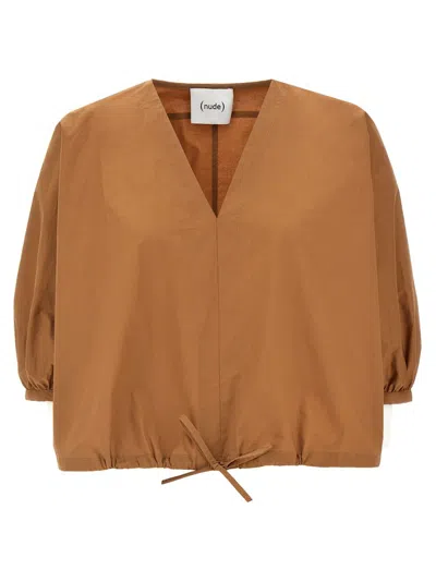 Nude Blouse 3/4 Shirt, Blouse Brown