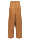 Nude Menswear Wide-leg Trousers In Brown
