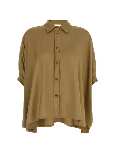 Nude Button Shirt In Brown