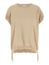 Nude Knitted T-shirt In Brown
