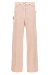 Nude Light Pink Cargo Pants In Pattern