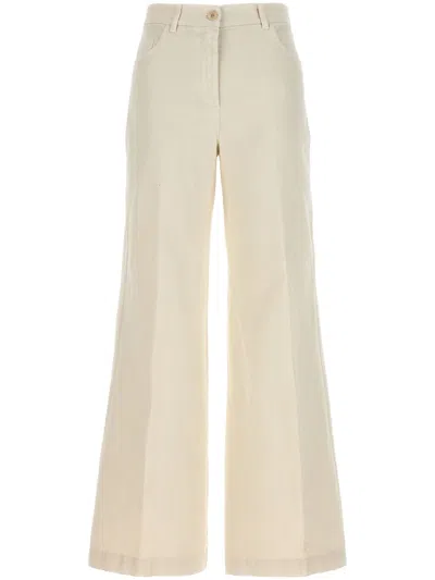 Nude Wide Leg Jeans In White