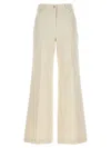 Nude High-waisted Stretch Cotton Wide Leg Jeans In White