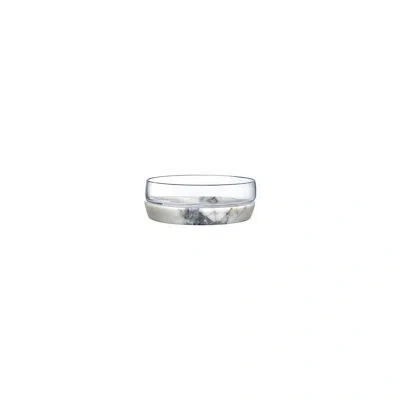 Nude Chill Dessert Bowl With Marble Base 5.75 oz In Black;white;clear
