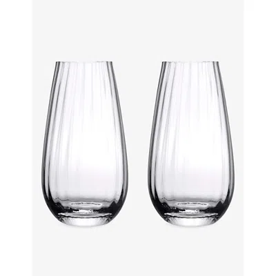 Nude Clear Round Up Set Of Two Long Drink Glasses In Transparent