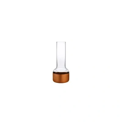 Nude Contour 7.87" Lead Free Crystal Table Vase In Clear;copper