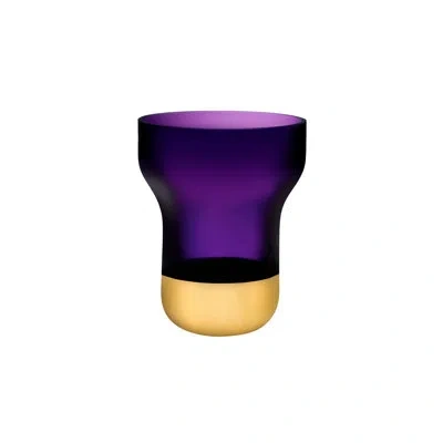Nude Contour Lead Free Crystal Table Vase In Purple,gold