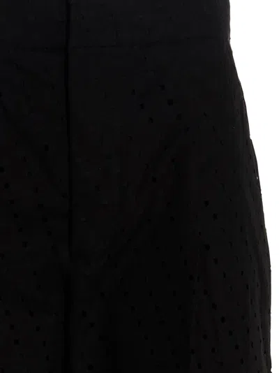 Nude Cotton Casual Women's Pants In Black