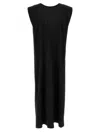 Nude Draped Tie Closure Maxi Dress In Black