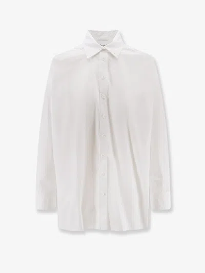 Nude Cotton Shirt In White