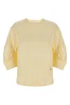 Nude Relaxed-fit Cotton T-shirt With Crinkled Sleeves In Neutral
