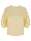 Nude Relaxed-fit Cotton T-shirt With Crinkled Sleeves In Neutral