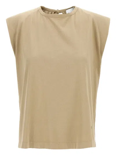 Nude Lace T-shirt In Brown