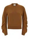 Nude Crew Neck Cuffed-sleeve Sweater In Brown