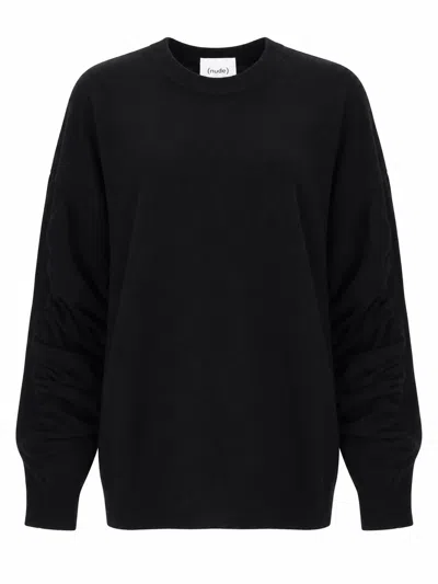 Nude Crew Neck Knit In Black