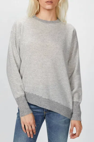 Nude Crew Neck Sweater In Grey/off White