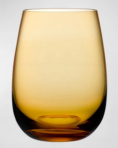 Nude Crystal Tumbler Glasses, Set Of Four In Orange