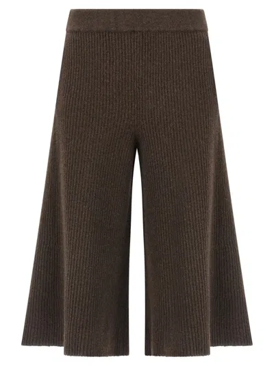 NUDE CULOTTE PANTS WITH RELAXED SILHOUETTE AND SIDE POCKETS