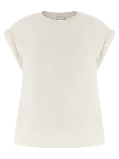 Nude Curled Sleeve T-shirt In Neutral