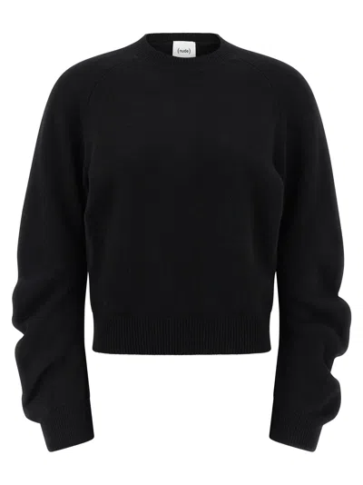 Nude Curved Sleeve Sweater In Black