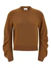 Nude Crew Neck Cuffed-sleeve Sweater In Brown
