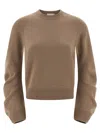 Nude Cuffed-sleeve Crewneck Sweater In Neutral