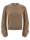 Nude Cuffed-sleeve Crewneck Sweater In Neutral