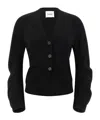 Nude Long-sleeves Button Cardigan In Black