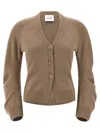 Nude Curved Sleeves Cardigan In Brown