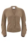 Nude Curved Sleeves Cardigan In Sand