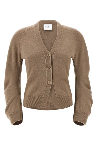 NUDE CURVED SLEEVES CARDIGAN