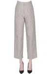 NUDE CUT-OUT COTTON TROUSERS