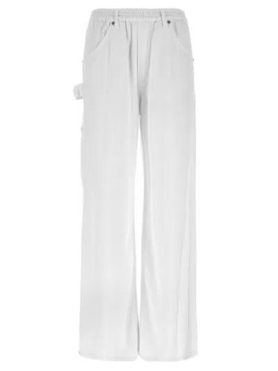 NUDE DENIM-EFFECT CARGO PANTS WITH LOOSE LEG