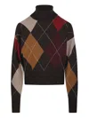 Nude Diamond-pattern Turtleneck Sweater In Multi