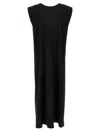 Nude Draped Tie Closure Maxi Dress In Black